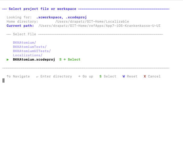 Projekt einrichten in xcodex