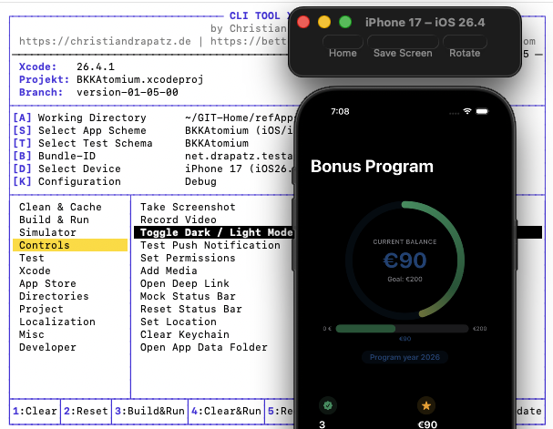 Simulator-Controls in xcodex