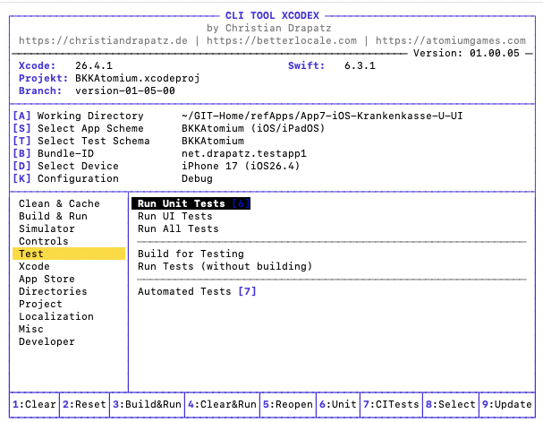 Tests in xcodex