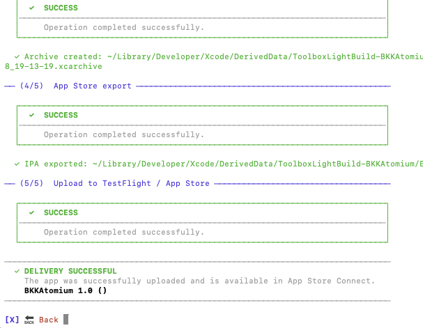App Store Auslieferung in xcodex