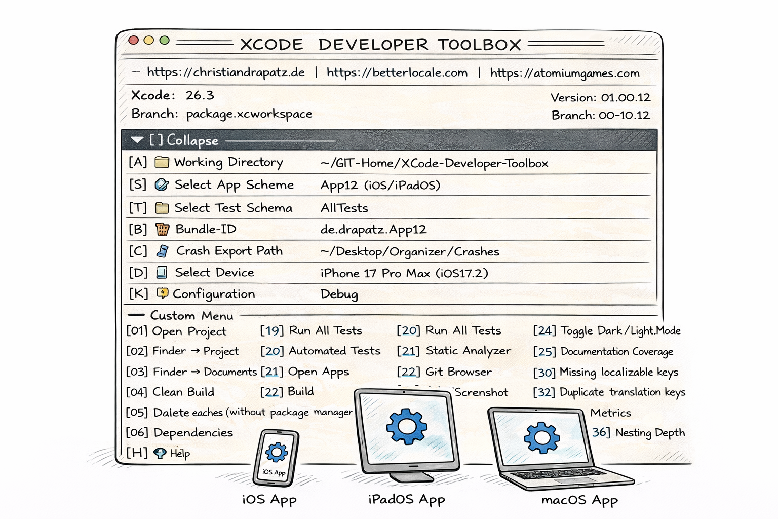 xcodex terminal interface in action